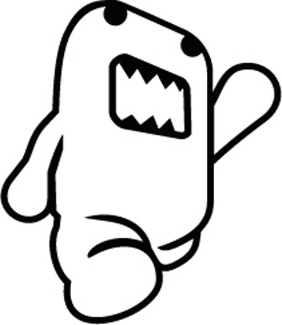 570x657 Domo Clipart Black And White