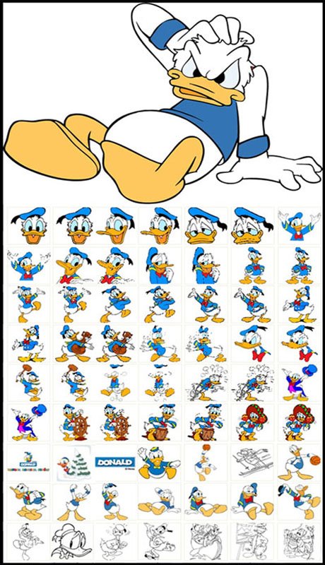 460x800 Free Classic Cartoon Style Image Of Donald Duck Files, Vectors