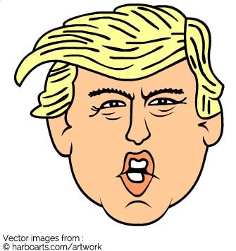 Download Donald Trump Cartoon Face 335x355 Download Donald Trump Cartoon Face