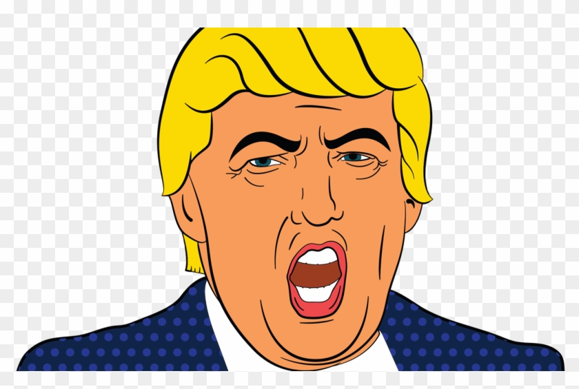 840x565 Angry Donald Trump Face Vector Clipart Image Free Stock