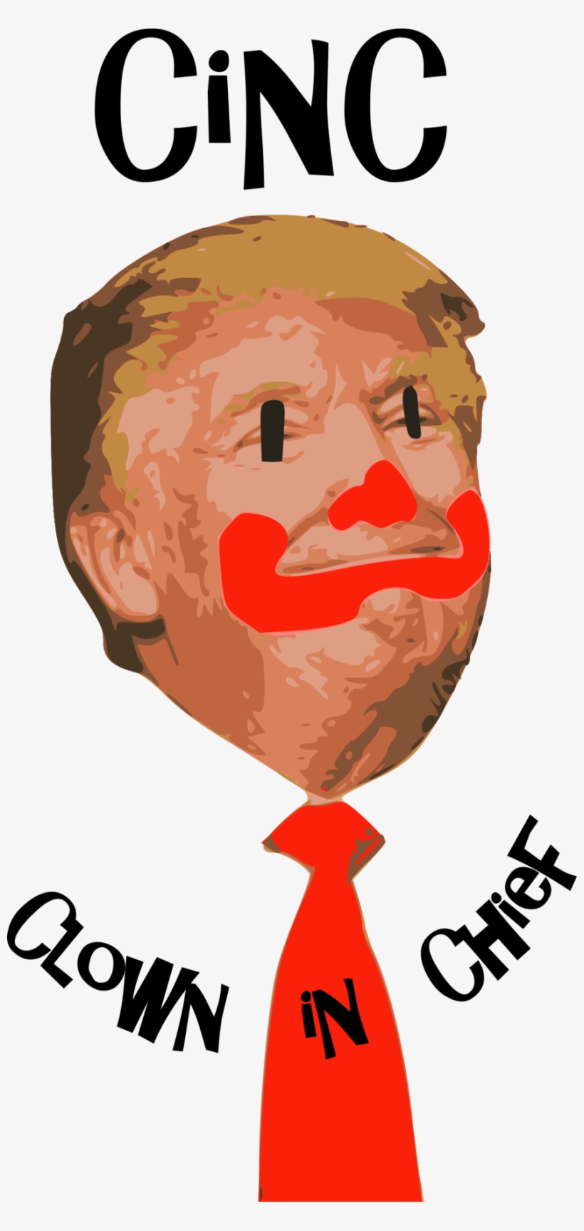 820x1726 Clown In Chief, Donald Trump Face Vector Clipart