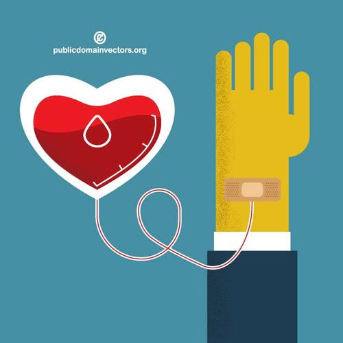 500x500 Blood Donation Vector Concept