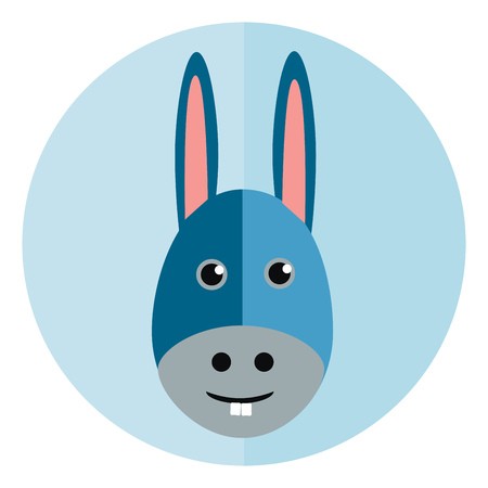 450x450 Face Of A Little Donkey Vector Or Color Illustration Royalty Free
