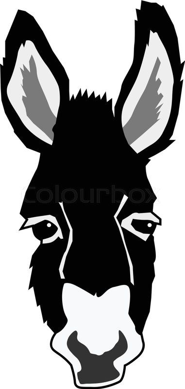 381x800 Silhouette Of Donkey Stock Vector Colourbox On Colourbox