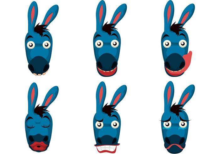 700x490 Vector Donkey Faces
