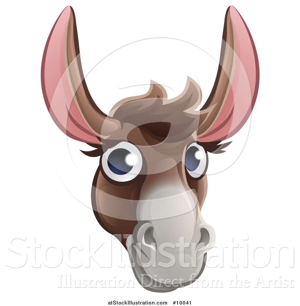 1024x1044 Vector Illustration Of A Happy Donkey Face Avatar
