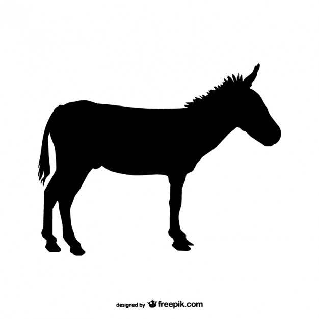 626x626 Donkey Silhouette Vector Free Download