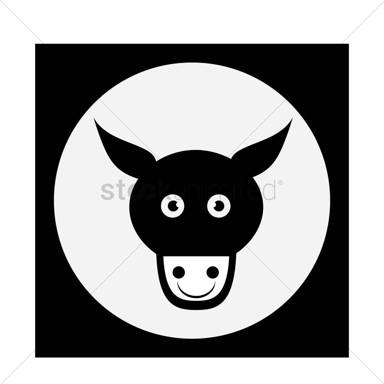 1300x1300 Donkey Silhouette Vector Image