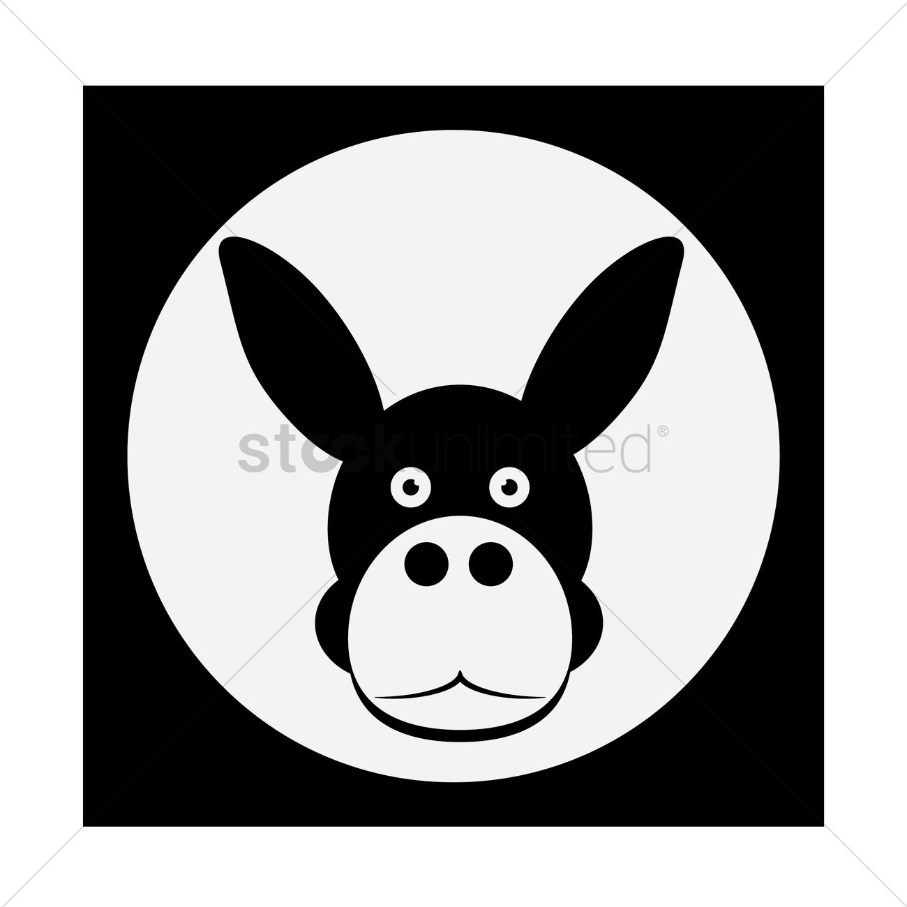 1300x1300 Donkey Silhouette Vector Image