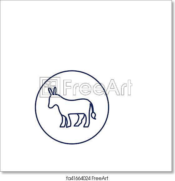 561x581 Free Art Print Of Isolated Donkey Silhouette Design Donkey Icon
