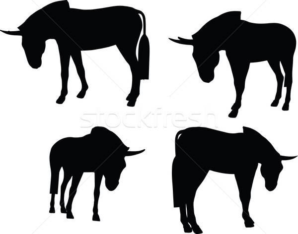 600x472 Donkey Silhouette Vector Illustration Benguhan Ipekoz
