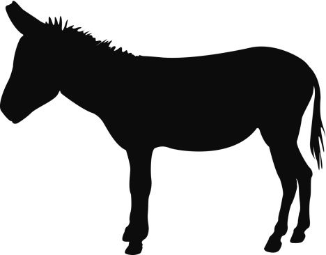 468x366 Vector Of Donkey Silhouette Heifer