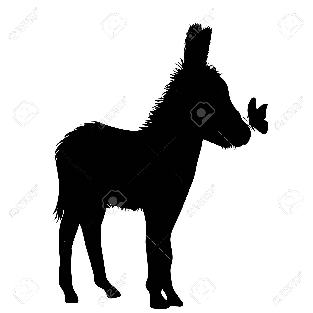1300x1300 Collection Of 'donkey Head Silhouette' Download More Than