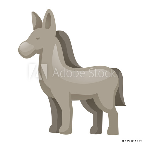 500x500 Donkey Icon Cartoon Of Donkey Vector Icon For Web Design Isolated