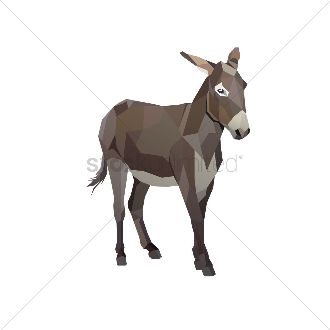 1300x1300 Free Donkey Vector Image