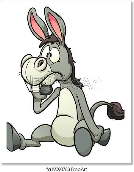 450x580 Free Art Print Of Cartoon Donkey Confused Cartoon Donkey Vector