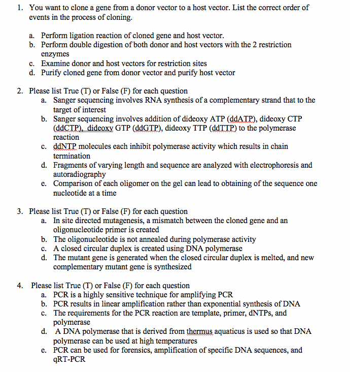 690x732 Solved You Want To Clone A Gene From A Donor Vector