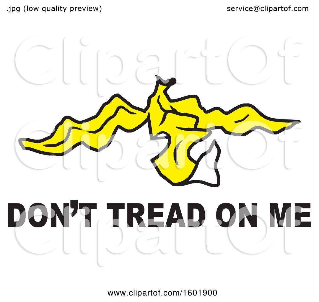 1080x1024 Clipart Of A Banana Peel With Dont Tread On Me Text