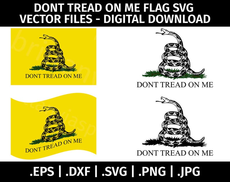 794x630 Don't Tread On Me Flag Vector Clip Art Bundle Etsy