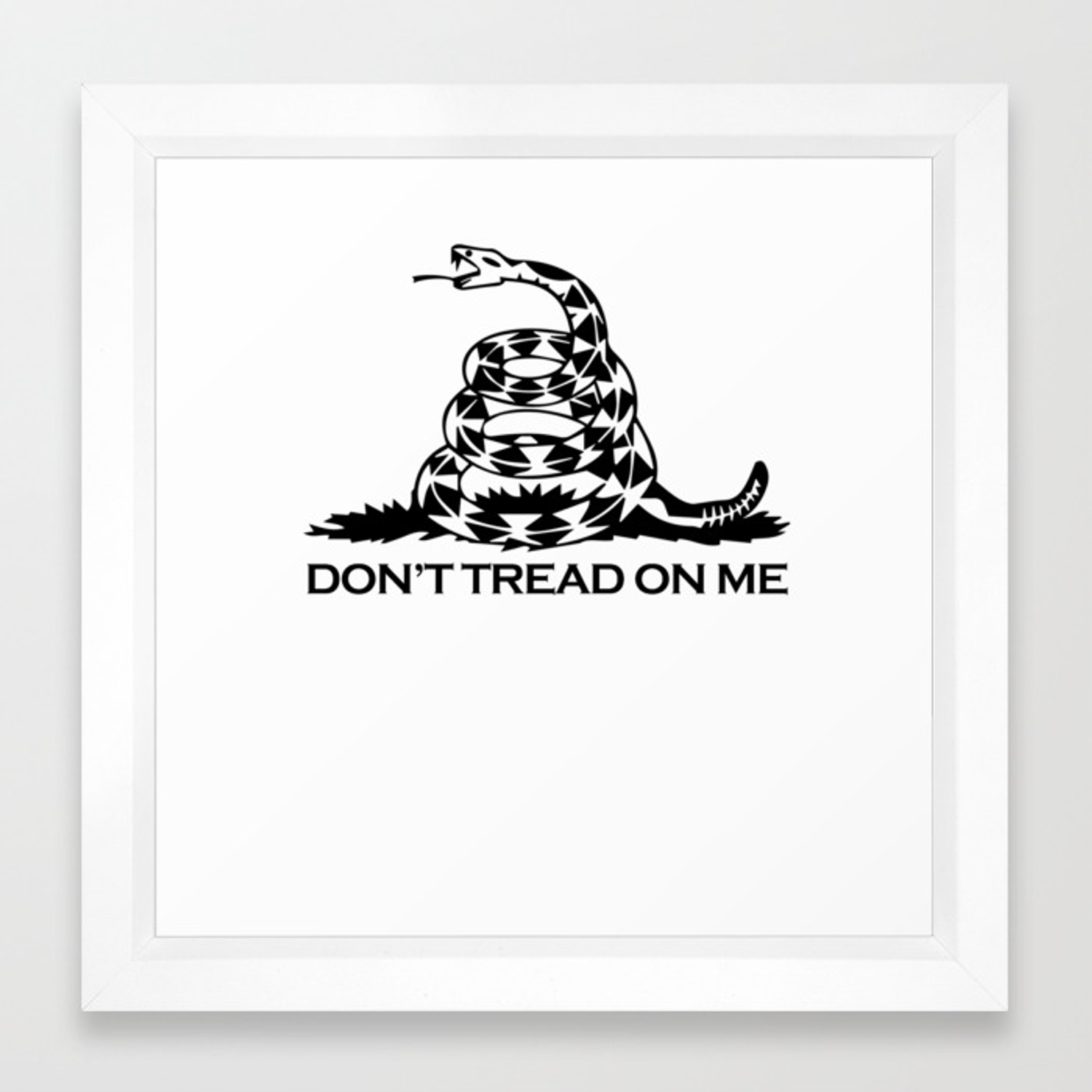1500x1500 Don't Tread On Me Gadsden Framed Art Print