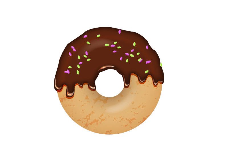 800x566 Chocolate Sprinkles Donut Vector Illustration Http