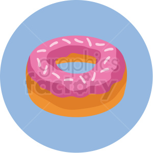 300x300 Donut Vector Flat Icon Clipart With Circle Background Clipart