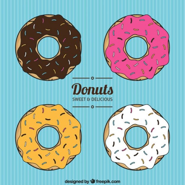 626x626 Donuts Collection Free Vector Free Vectors In Donut