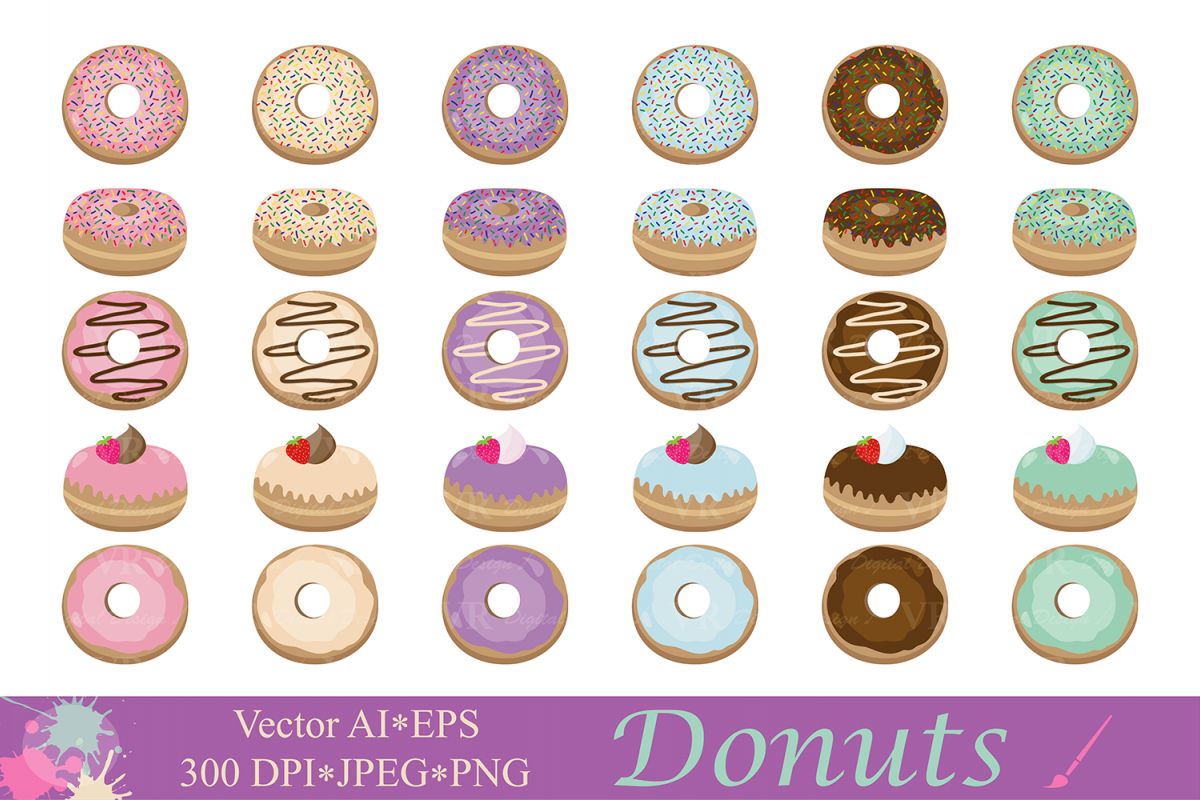 1200x800 Donuts Clipart Doughnut Clip Art Dessert Illustrations Cute