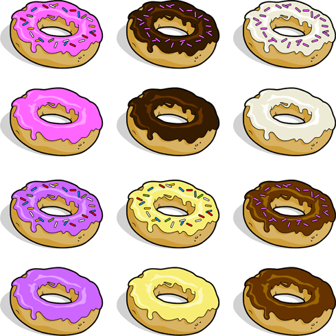 490x490 Donut Vector Free Download