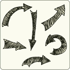 282x282 Doodle Arrows Set Free Vector Download Cannypic