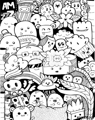 397x500 Cute Abstract Doodle Art Design Stock Image And Royalty Free