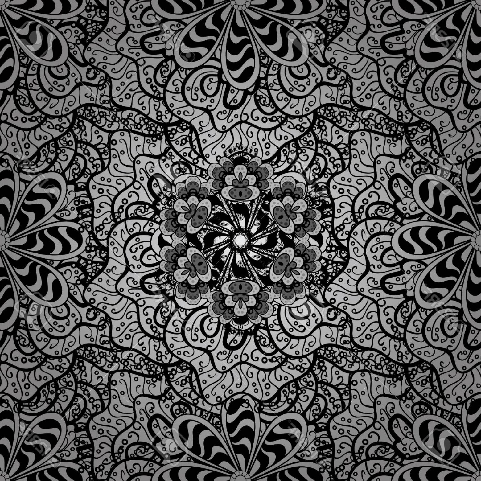 1560x1560 Photostock Vector Gray Background Vector Doodle Sketch Pattern