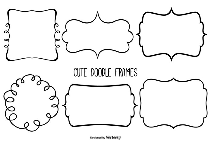 Free Vector Cute Doodle Frame Set 700x490 Free Vector Cute Doodle Frame Set