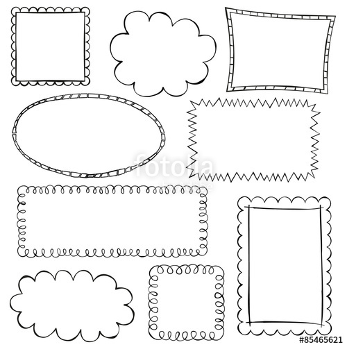 Black Doodle Frames On White Background Stock Image And Royalty 500x500 Black Doodle Frames On White Background Stock Image And Royalty
