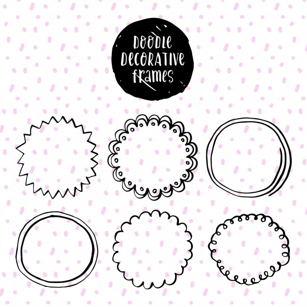 Decorative Doodle Frames Vector Free Download 626x626 Decorative Doodle Frames Vector Free Download