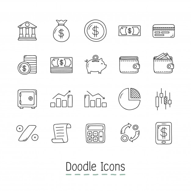 Doodle Financial Icons Vector Free Download 626x626 Doodle Financial Icons Vector Free Download