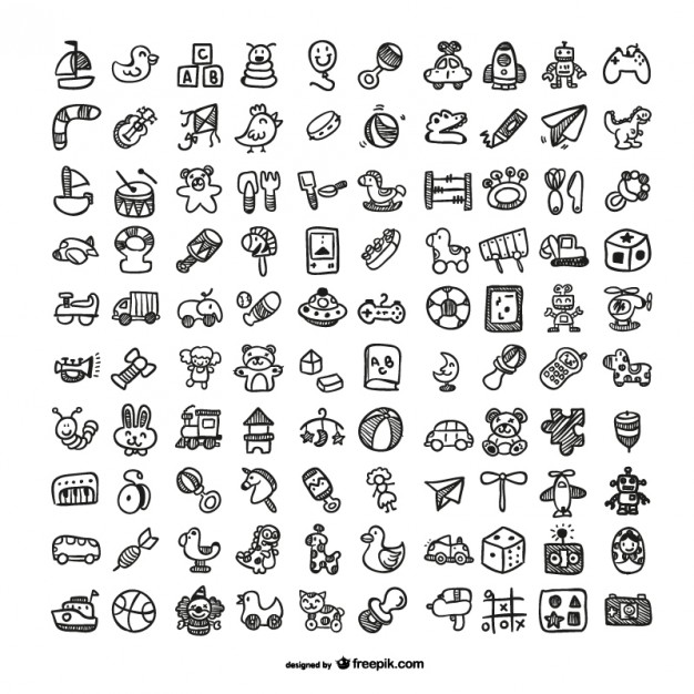 Doodle Toys Icons Set Vector Free Download 626x626 Doodle Toys Icons Set Vector Free Download