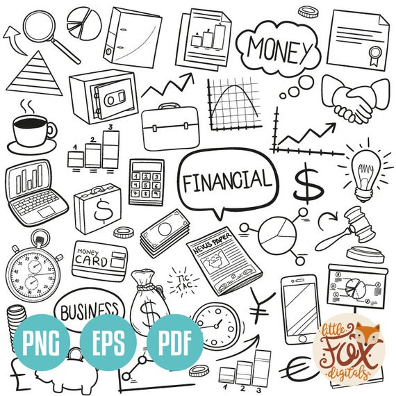 Vector Business Financial Work Doodle Icons Clipart Etsy 570x570 Vector Business Financial Work Doodle Icons Clipart Etsy