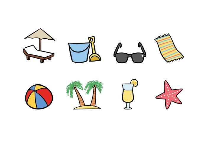 Beach Doodle Icons 700x490 Beach Doodle Icons