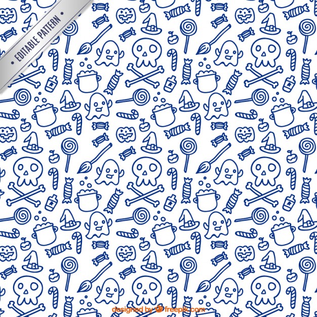 Cute Halloween Pattern In Doodle Style Vector Free Download 626x626 Cute Halloween Pattern In Doodle Style Vector Free Download