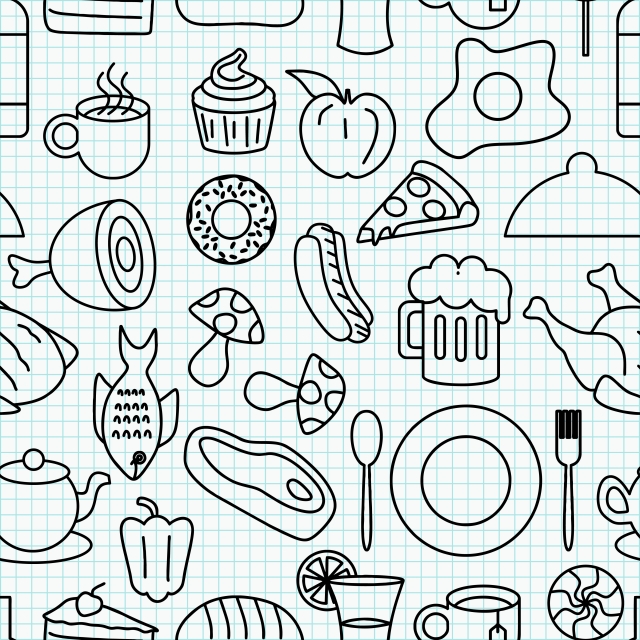 Food Doodle Seamless Pattern, Background, Pattern, Food Png 640x640 Food Doodle Seamless Pattern, Background, Pattern, Food Png