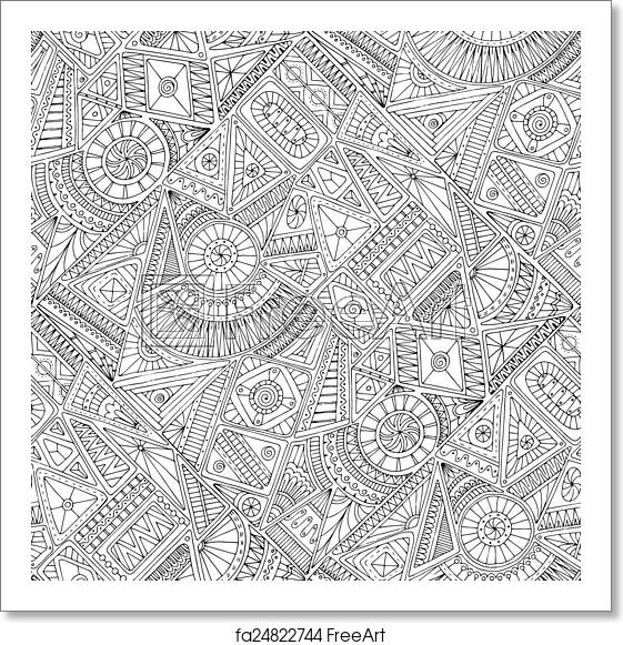 Free Art Print Of Seamless Asian Ethnic Floral Doodle Pattern 561x581 Free Art Print Of Seamless Asian Ethnic Floral Doodle Pattern