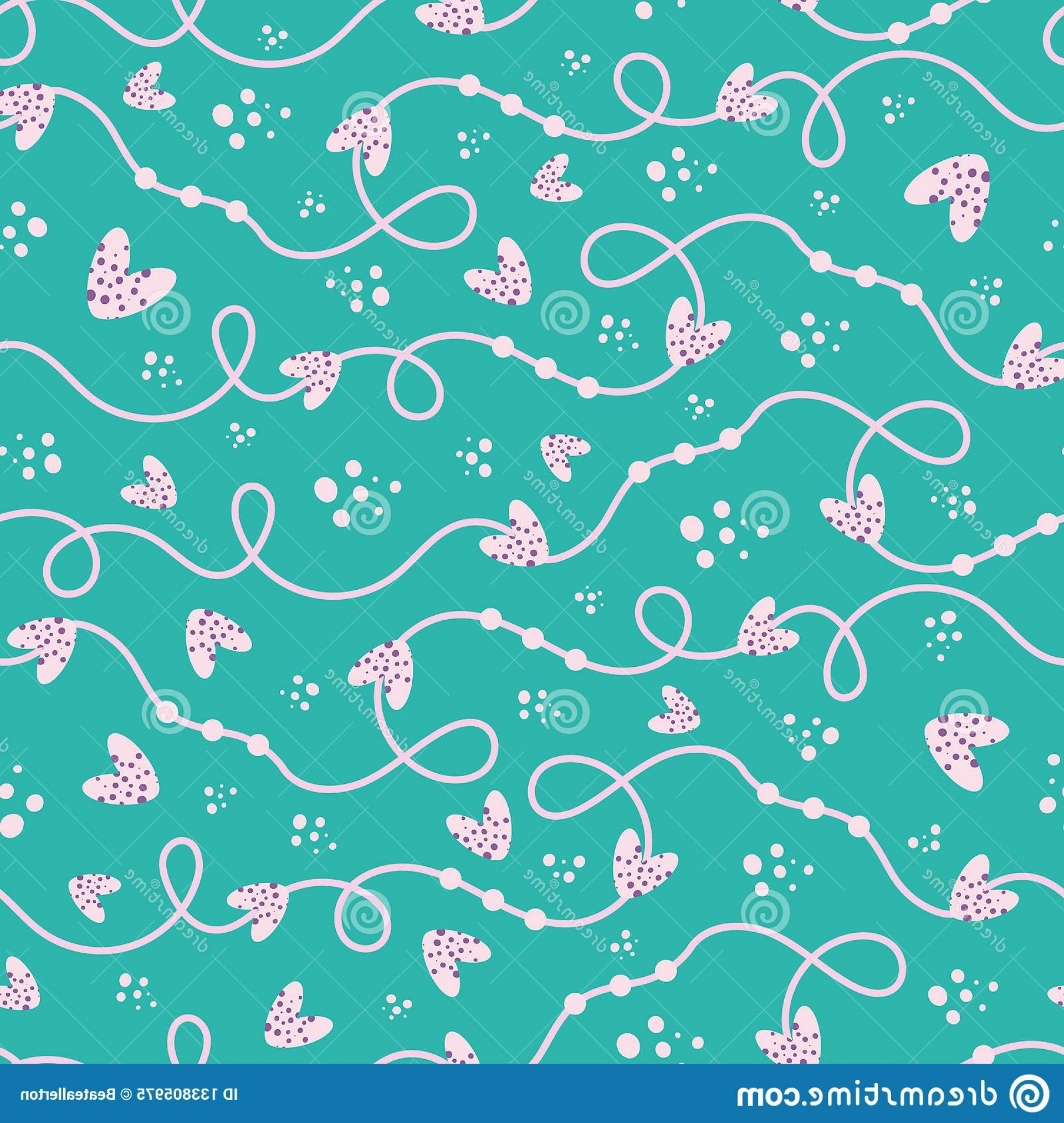 1920x2026 Funky Bubbly Pink Cream Hand Drawn Doodle Lines Hearts Seamless