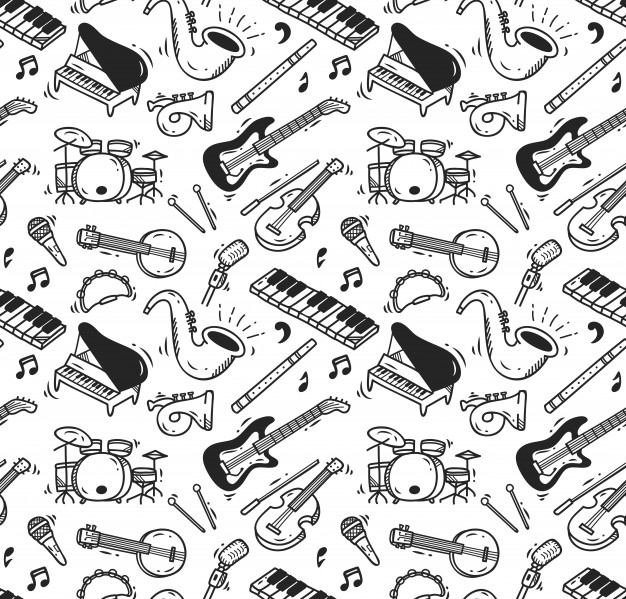 Music Instrument Doodle Seamless Pattern Vector Premium Download 626x599 Music Instrument Doodle Seamless Pattern Vector Premium Download
