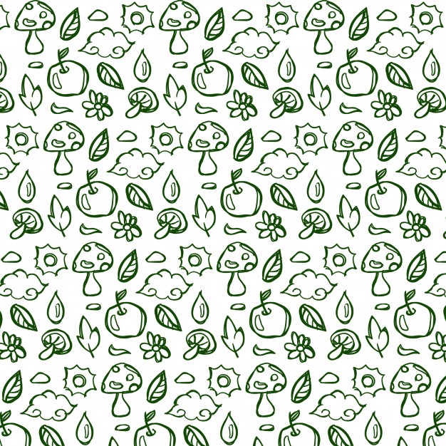 Nature Doodles Pattern Vector Free Download 626x626 Nature Doodles Pattern Vector Free Download