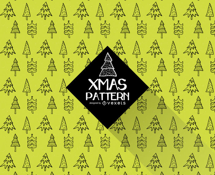Christmas Tree Doodle Pattern 701x570 Christmas Tree Doodle Pattern