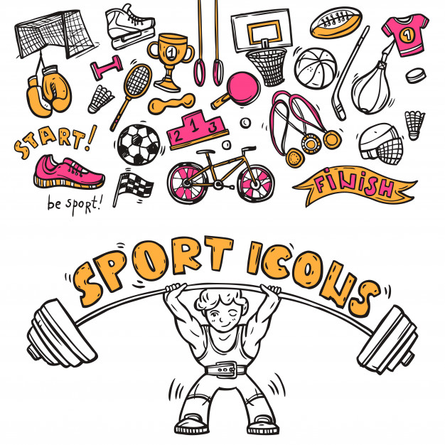 626x626 Sport Icons Doodle Sketch Vector Free Download