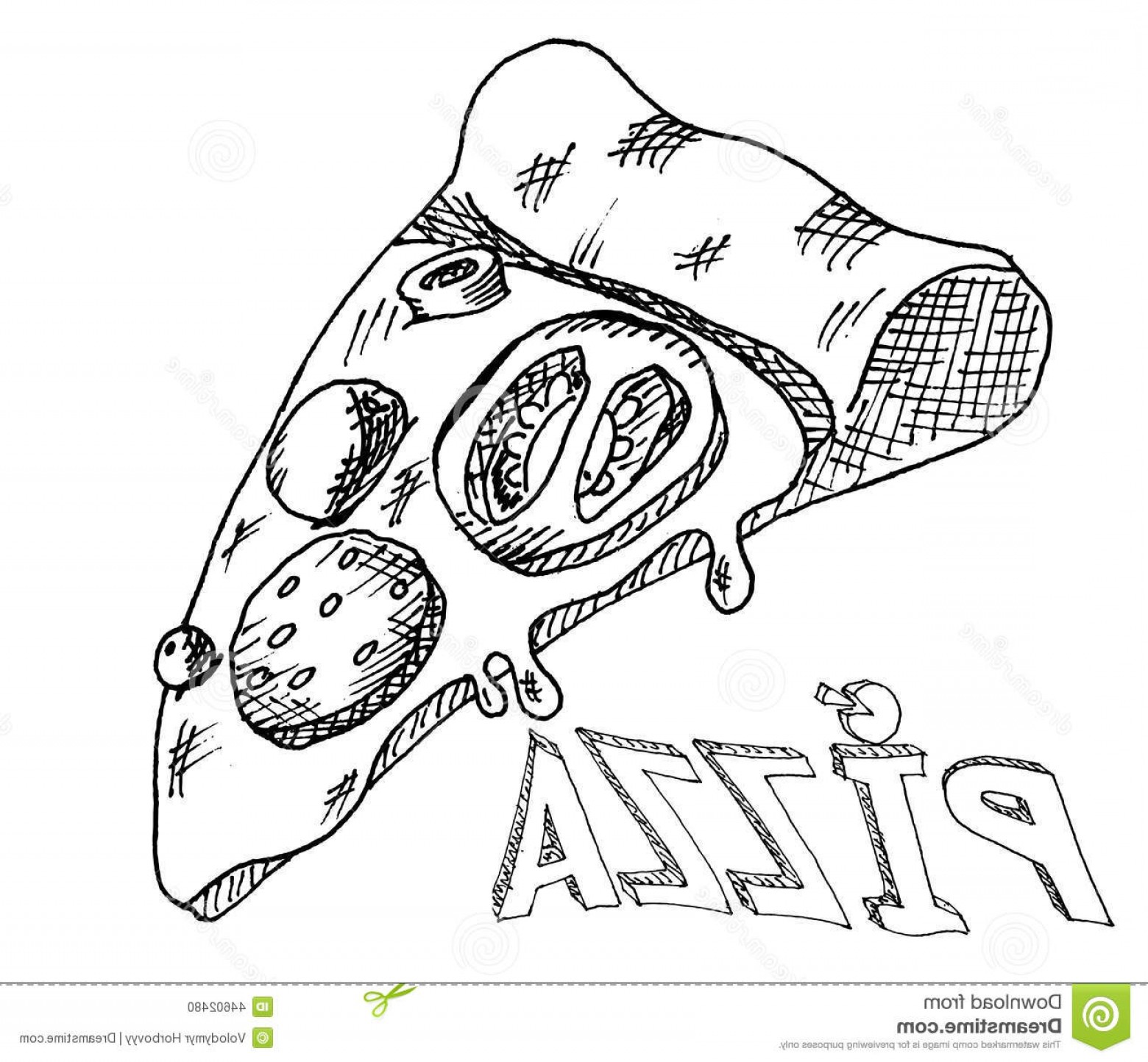 1560x1444 Stock Illustration Hand Drawing Pizza Vector Draw Doodle Sketch
