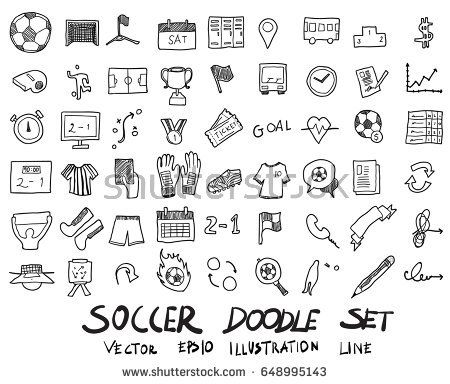 450x384 Soccer Doodle Sketch Vector Ink Doodles Doodle Sketch, Doodles