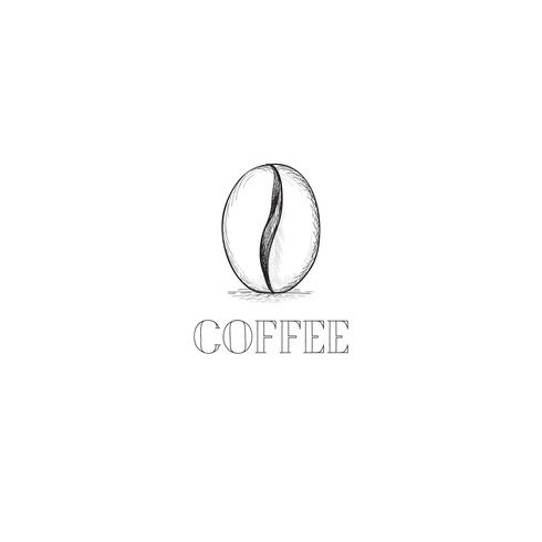 490x490 Coffee Bean Icon Doodle Sketch Vector Symbol Of Coffee Drink
